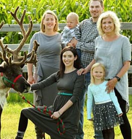Family with Reindeer